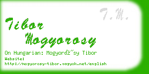 tibor mogyorosy business card